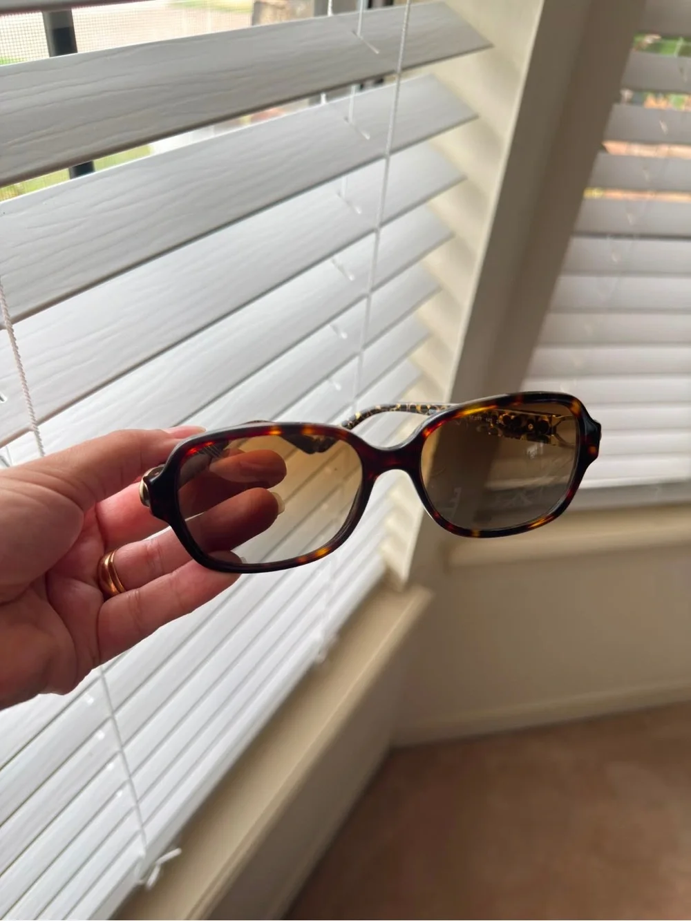 Coach Tortoiseshell Sunglasses with Brown Lenses